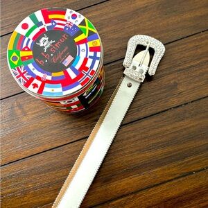 Authentic White BB Simon Belt